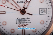 Omega Seamaster Chronograph Automatic with White Dial and Gold Bezel