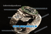 Rolex Submariner Clone Rolex 3135 Automatic Steel Case Green Dial With Dots Markers Steel Bracelet( AR)