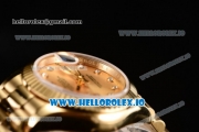 Rolex Datejust Swiss ETA 2671 Automatic Yellow Gold Case with Yellow Gold Dial Diamonds Markers and Yellow Gold Bracelet (BP)