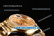 Rolex Datejust Swiss ETA 2671 Automatic Yellow Gold Case with Yellow Gold Dial Diamonds Markers and Yellow Gold Bracelet (BP)