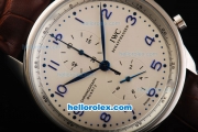 IWC Schaffhausen Quartz Movement with White Dial and Blue Marking