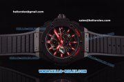Hublot King Power F1 Swiss Valjoux 7750 Automatic PVD Case with Black Dial and Red Markers