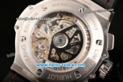 Hublot Chukker Bang Chrono Swiss Valjoux 7750-DD Automatic Steel Case with Black Dial and Brown Leather Strap