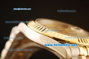 Rolex Datejust II Swiss ETA 2836 Automatic Full Steel with Yellow Gold Bezel and Silver Dial-Two Tone Strap