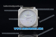Bell&Ross BR03-92 Swiss ETA 2824 Automatic Steel Case with White Dial and Black Leather Strap (AAAF)