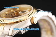 Rolex Day-Date Oyster Perpetual Swiss ETA 2836 Automatic Movement Steel Case with Gold Bezel and Two Tone Strap