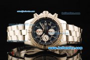 Breitling Super Avenger Chronograph Swiss Valjoux 7750 Automatic Movement Full Steel with Blue Dial and White Subdials-1:1 Original