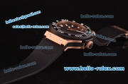 Hublot Big Bang King Swiss Valjoux 7750 Automatic Movement Rose Gold Case with PVD Bezel and Black Dial