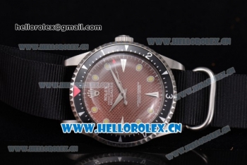 Rolex Milgauss Vintage Asia 2813 Automatic Steel Case with Brown Dial Dot Markers and Black Nylon Strap