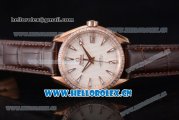 Omega Seamaster Aqua Terra 150 M Co-Axial Clone 8500 Automatic Rose Gold Case with White Dial and Diamonds Bezel (EF)