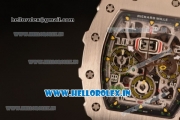 Richard Mille RM11-03 Swiss Valjoux 7750 Automatic Steel Case Skeleton Dial With Arabic Numeral Markers Yellow Rubber Strap(KV)