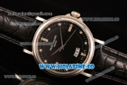 Patek Philippe Calatrava Miyota Quartz Steel Case with Black Dial and Diamonds Markers