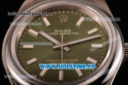Rolex Air King Asia 2813 Automatic Full Steel with Green Dial and Stick Markers