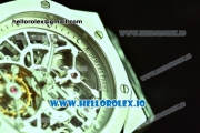 Audemars Piguet Royal Oak Skeleton Tourbillon Swiss Tourbillon Manual Winding Steel Case Skeleton Dial With Dots Markers Steel Bracelet