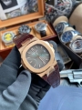 PPF V4 Nautilus top replica PP Patek Philippe 5711R rose gold belt watch