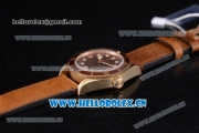 Tudor Heritage Black Bay Swiss ETA 2824 Automatic Bronze Case with Brown Dial Brown Leather Strap and Dot Markers - 1:1 Original (ZF)