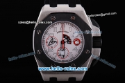 Audemars Piguet Royal Oak Alinghi Chronograph Quartz Movement PVD Bezel with White Dial