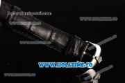 Rolex Cellini Time Asia 2813 Automatic Steel Case with Black Dial Black Leather Strap and Silver Markers