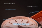 IWC Ingenieur Limited Edition Swiss ETA 2824 Automatic Rose Gold Case with White Dial and Brown Leather Strap