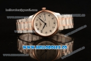 Longines Master Swiss ETA 2824 Automatic Two Tone Case with White Dial and Two Tone Bracelet