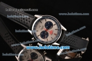 Tag Heuer Carrera Calibre 17 Chrono Miyota OS20 Quartz Steel Case with White Dial and Stick Markers