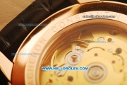 Vacheron Constantin Malte Swiss ETA 2836 Automatic Rose Gold Case with Rose Gold Diamond Bezel and White Dial-Alligator Strap