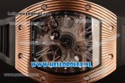 Richard Mille RM 018 Tourbillon Hommage a Boucheron Rose Gold Case with 9015 Auto Skeleton Dial and Black Rubber Strap