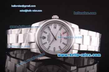 Rolex Datejust Automatic Movement Steel Case and Strap with White Dial