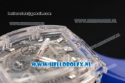 Hublot MP-06 Senna Chrono OS20 Quartz Rubber Case with Skeleton Dial and Blue Rubber Strap