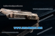 Bell & Ross BR 01 Burning Skull Asia Automatic Rose Gold Case with Skull Dial and Black Leather Strap - 1:1 Original(AAAF)