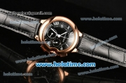 Cartier Ballon Bleu De Medium Chrono Miyota Quartz Rose Gold Case with Black Dial and Roman Numeral Markers