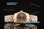 Rolex Datejust Automatic Full Steel with Gold Bezel and Silver Dial-Diamond Markers