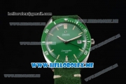 Omega Seamaster 120 Vintage Swiss ETA 2824 Automatic Steel Case with Green Dial and Green Leather Strap Stick Markers