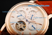 Vacheron Constantin Patrimony Tourbillon Automaitc Movement Rose Gold Case with White Dial and Rose Gold Stick Markers