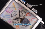 Franck Muller Long Island Tourbillon Automatic Movement Steel Case with White Dial and Colorful Numeral Markers