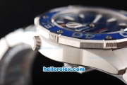 Tag Heuer Aquaracer Swiss ETA 2892 Automatic Movement Full Steel with Blue Bezel and Blue Dial