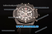 Hublot Big Bang Unico Magic Black Chrono Miyota Quartz PVD Case with Black Dial Stick/Arabic Numeral Markers and Black Rubber Strap