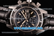 Breitling Superocean Chronograph II Chronograph Swiss Valjoux 7750 Automatic Steel Case with Black Dial and White Second Hand