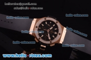 Hublot Big Bang Diamond Bezel Hub4100 Rose Gold Case with Black Dial and Black Rubber Strap-1:1 Original