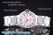 Cartier Ballon Bleu De Cartier Automatic Full Steel with White Dial and Roman Markers-ETA Coating Cartier Ballon Bleu De Cartier Automatic Full Steel with White Dial and Roman Markers-ETA Coating