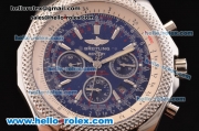 Breitling Bentley Chronograph Swiss Valjoux 7750 Automatic Steel Case/Strap with Blue Dial