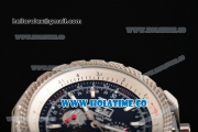 Breitling for Bentley Tourbillon Skeleton Automatic with Black Dial and White Bezel-Black Leather Strap