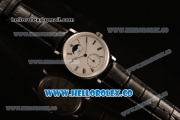 IWC Portofino Vintage Moonphase Asia 6497 Manual Winding Steel Case with White Dial and Black Leather Strap - (AAAF)