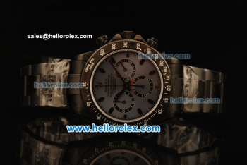 Rolex Daytona Chronograph Swiss Valjoux 7750 Automatic PVD Case and Grey Dial-PVD Strap