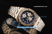 Audemars Piguet Royal Oak Offshore Blue Themes Swiss Valjoux 7750 Automatic Movement Full Steel with Blue Dial and White Arabic Nunmerals - Run 12@Sec