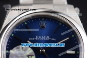 Rolex Oyster Perpetual Air King Clone Rolex 3132 Automatic Stainless Steel Case/Bracelet with Blue Rhodium Dial and Stick Markers - 1:1 Original (JF)