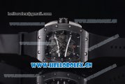 Richard Mille RM 038 Miyota 9015 Automatic PVD Case with Skeleton Dial and Black Rubber Strap Dot Markers