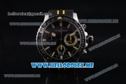 Ulysse Nardin Maxi Marine Diver Miyota OS20 Quartz Steel Case with Black Dial and Black Rubber Strap Yellow Markers