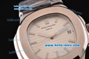 Patek Philippe Nautilus Jumbo MBW White Dial Same Chassis As Swiss ETA Version-High Quality