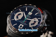 Tag Heuer Grand Carrera Calibre 17 Swiss Valjoux 7750 Automatic Movement PVD Case with Black Dial and Black Rubber Strap